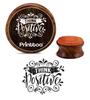 Printtoo Think Positive Round Wooden Rubber Stamp Scrap-booking Craft Textile Stamps-2
