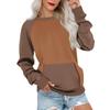 Womens Long Sleeve Sweatshirt Casual Round Neck Cute Pullover Tops Printing Lightweight Sweatshirt With Pocket