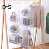 Storage Bag Large Capacity Multiple Compartments Dust-proof Transparent Multi-Layer Design Closet Handbag Organizer