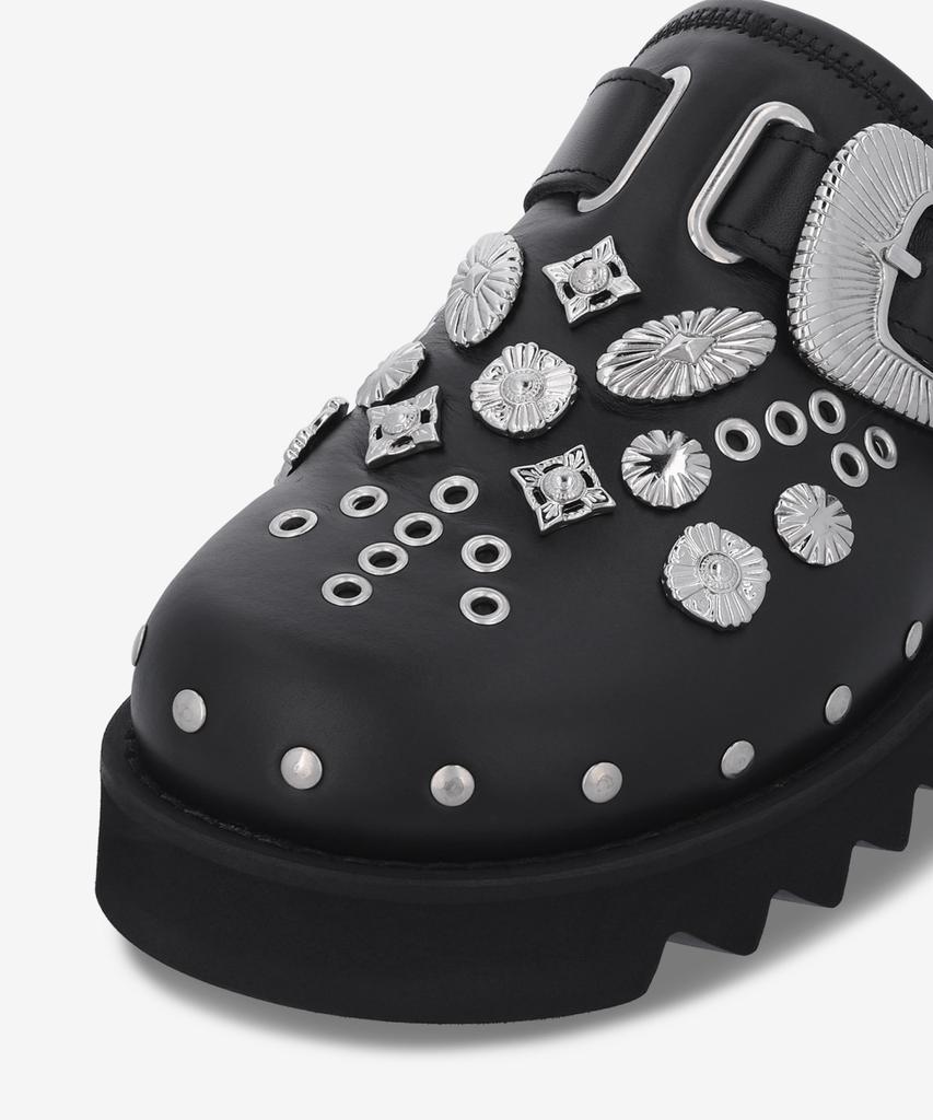 Toga [Toga Pulla] Eyelet Metal Sabo Slide - Black / Aj1058Black