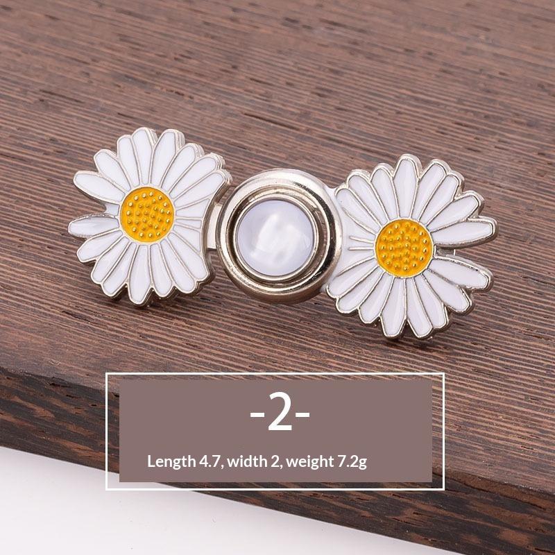 Various Cute Styles No Sew Waist Tightener Buttons Alloy Adjustable for Jeans Skirt Pants Waist Adjustment Accessory