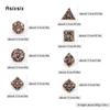 7 Pcs Copper Black Octopus Metal Dice Hollow Metal Polyhedral Dice Set Suitable for Role-Playing RPG  Board Game Card Game