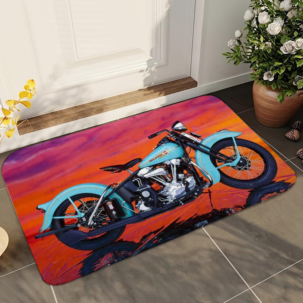 1 шт. Винтажный Мото Коврик для ванной Абсорбирующий коврик Противоскользящий коврик Принадлежности для домашнего декора Ковры Домашний Кухонный коврик для пола