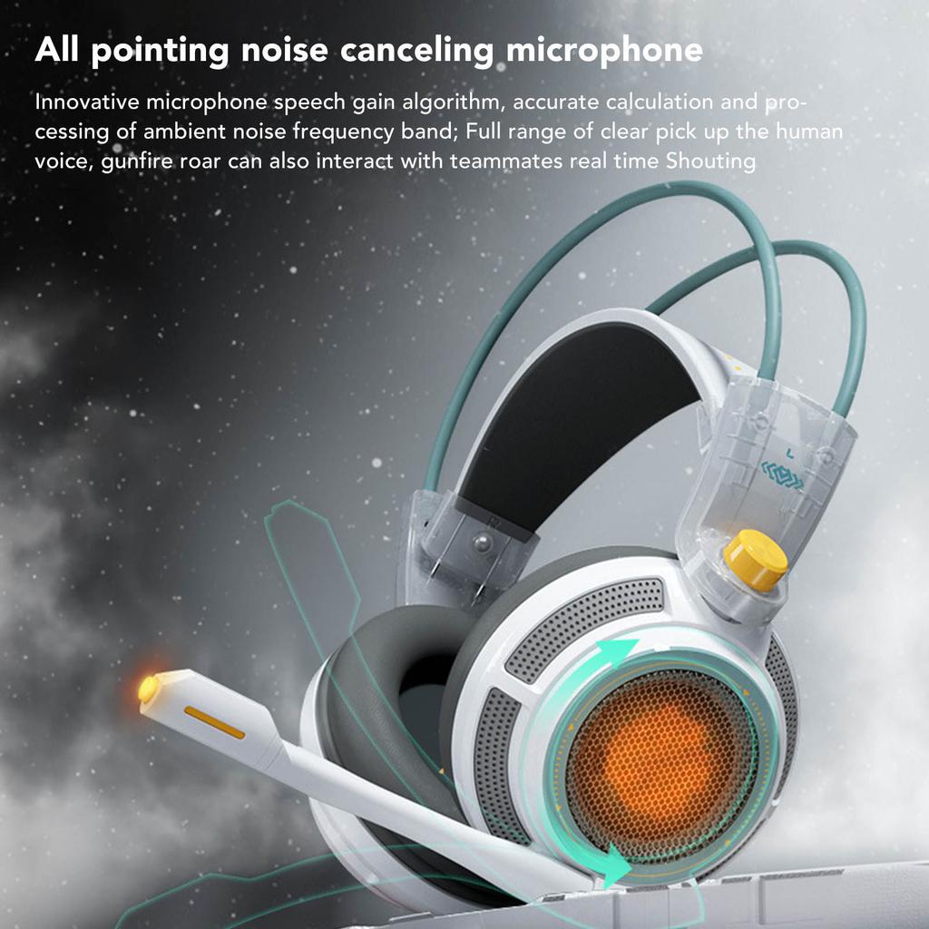 Игровая гарнитура Virtual 7.1 Surround Sound LED Lighting Встроенные элементы управления USB игровые наушники с