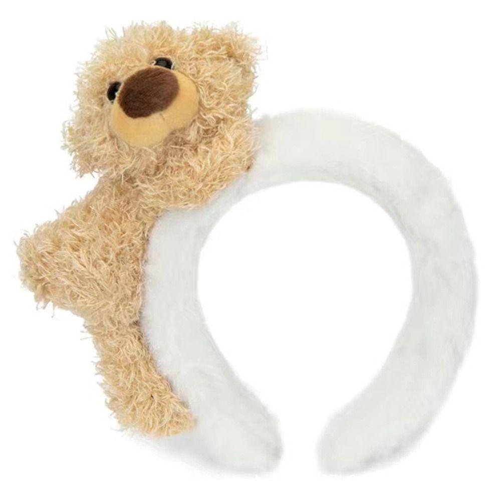 Makeup Headband Width Hair Hoop Wash Face Hair Band Cartoon Plush Headband Women Hair Accessories