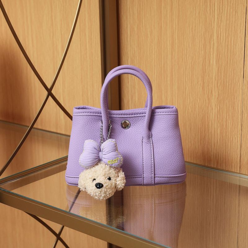 Garden Bag Mini Genuine Leather Pebbled Shoulder Bag Crossbody Purse for Women Small Tote Handbag