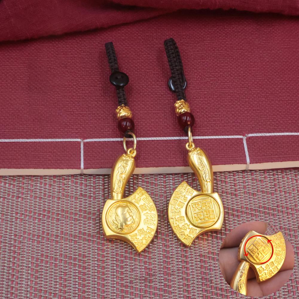 Lucky Car Key Ring Chinese Style Bag Hanging Small Zodiac Keychain  Decoration