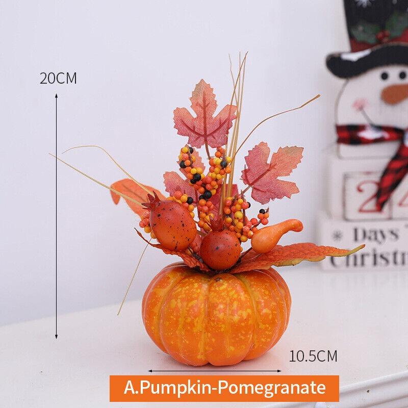 Halloween Foam Fake Pumpkins Maple Leaf Autumn Home Table Decoration Halloween Party Decor