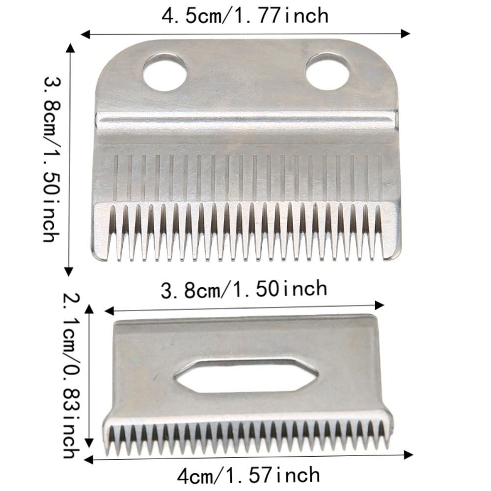 2PCS 2 Hole Design Clipper Blades Replacement Waterproof Professional Clipper Blades Barber Shop