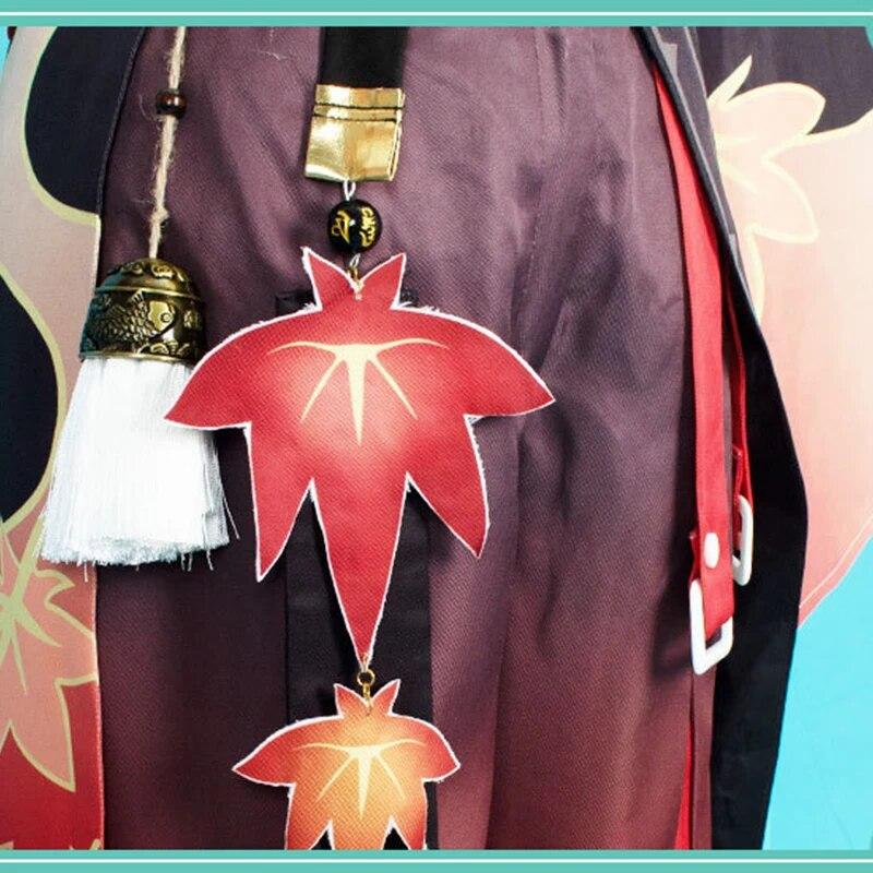 Impact Kaedehara Kazuha Косплей Костюм Хэллоуин Карнавал Костюм Самурая Парик