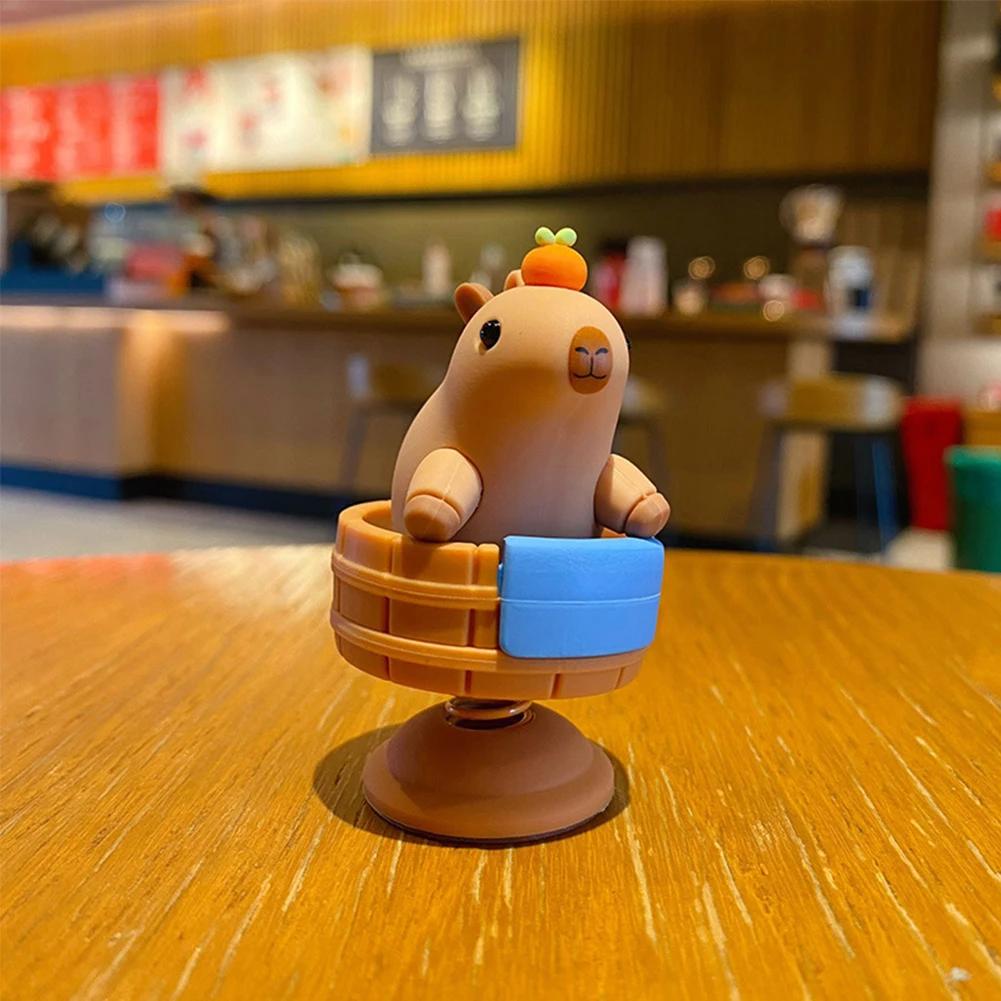 1PC Anime Personality Capybara Car Interior Decoration Trend Capybara Duck Auto Center Console Ornaments For Car Accessories