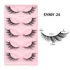 European and American Fox-Style Cat Eye Thick Synthetic False Eyelashes - 5 Pairs