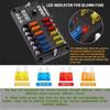 6/12 Way Blade Fuse 12-24V Car Boat Fuse Box Holder with Plastic Cover for Power Panel Board Camper RV Accessorie
