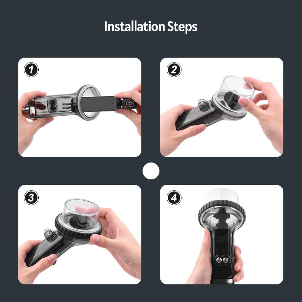 Водонепроницаемый чехол для спортивной камеры, корпус для дайвинга, подводный, 60 м, со сменным ремешком для DJI Osmo