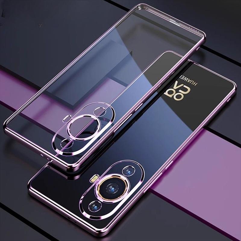Ультратонкий силиконовый чехол из ТПУ для телефона Huawei Nova 12 S 12i 12 SE с гальваническим покрытием, прозрачная противоударная задняя крышка для Huawei Nova 12S