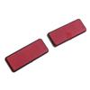 2 Pcs New Red Plastic Square Reflective Reflector for ATV Scooter