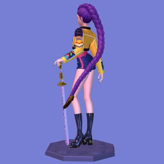 Kpop Hunter Figure Animated Movie Inspired Cartoon Girl Figurine Statue Model Home Office Bookshelf Desktop Decoration Ornament