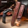 Ремешок из крокодиловой кожи аллигатора для Longines Master Omega Мужской Женский Складная застежка Браслет для часов 12 14 16 18 20 22 24 мм