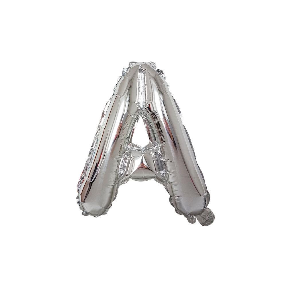 Silver 16-Inch Letter Aluminum Foil Balloons for Decoration (US Version)
