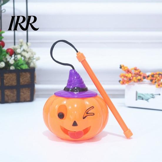 Kids Halloween Decorative Lamp Pumpkin Lantern, LED Light Up Handheld Lamp, Battery Portable Operated Plastic Lantern for Kids, Holiday Party Decor