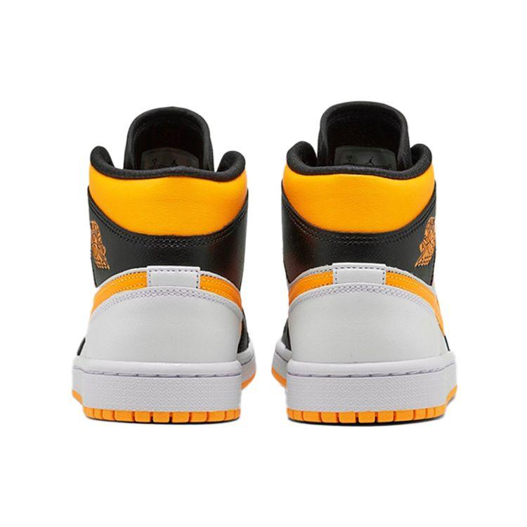 Air Jordan 1 Mid SE White Laser Orange Женские кроссовки Черные CV5276-107