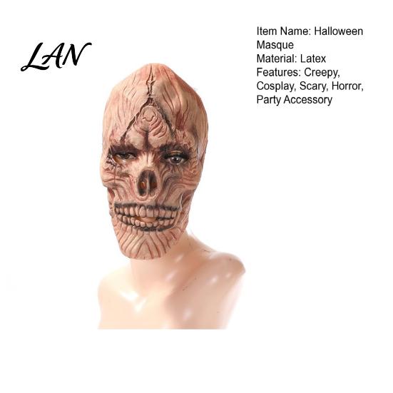 Skin Friendly Latex Masque Scary Halloween Masque, Horror Full Face Skull for Costume, Cosplay Party, Haunted House Prop Breathable