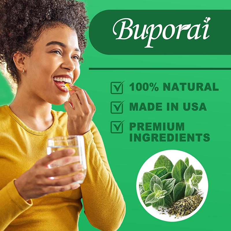 Buporai Oregano Oil Extract Capsules, 3000 mg per serving, provide immune support, enhance the immune system, and promote gut health.