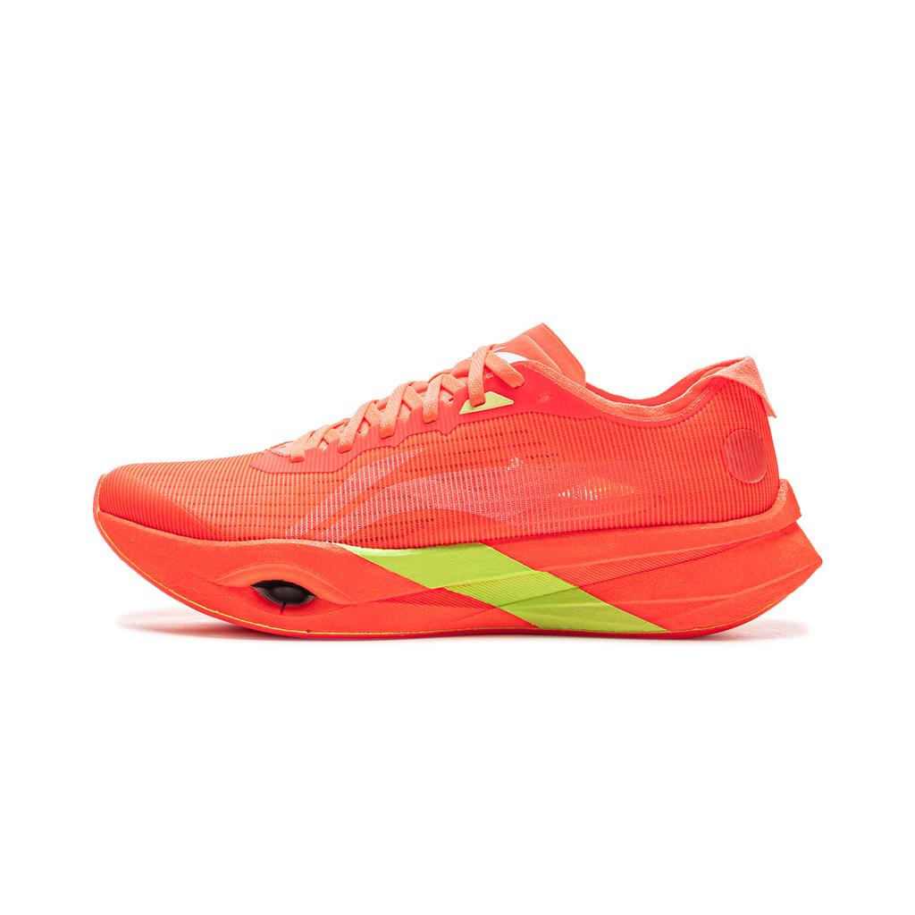 Li Ning Zhi Feng Pro Technology Full Palm Carbon Plate Marathon Training Shoes Unisex Running Shoes Fluorescent-Fruit-Red ARPV017-4