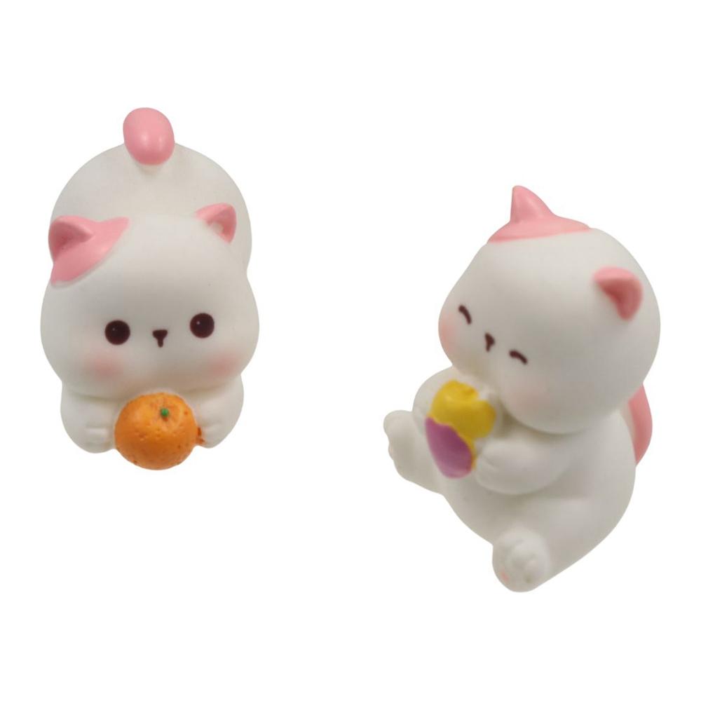 Cute Cat Figurines Miniatures Resin Crafts Kitten Statue Mini Cat Ornament Bonsai Decor