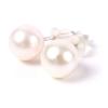 Серьги из жемчуга PLUSTER SV925 Натуральный жемчуг для церемоний Бусины Akoya Flower Box Одиночный жемчуг Подарок на день рождения Ювелирные изделия из гипса 7 мм-8 мм Для женщин [Подарок