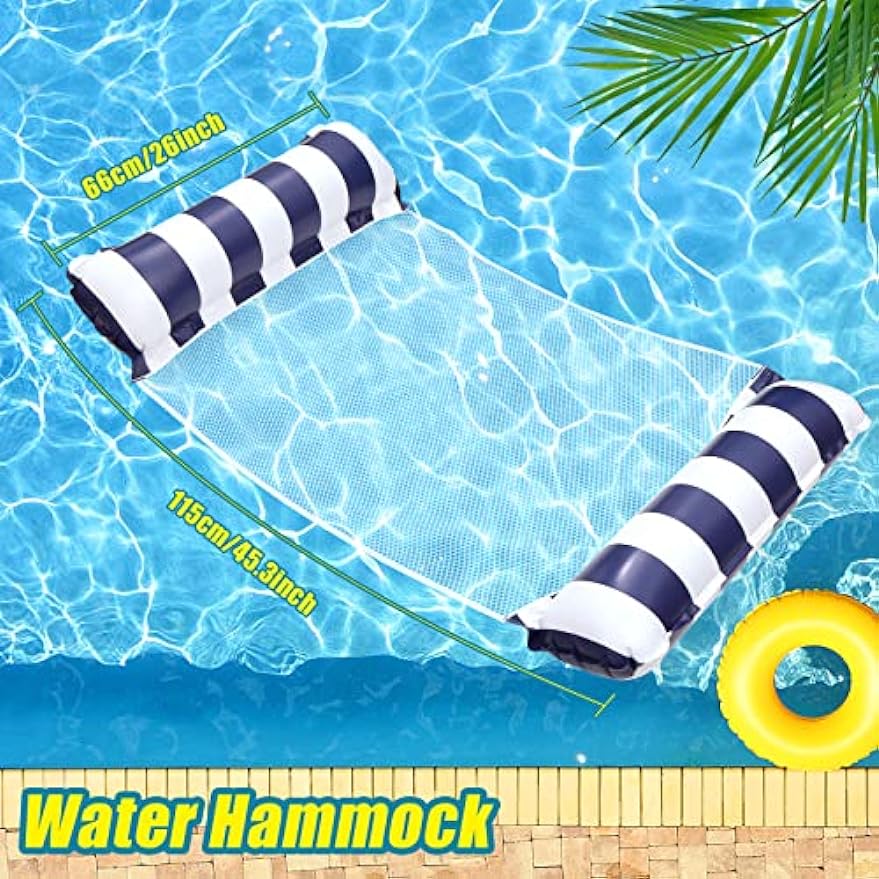 Аксессуары для бассейна с надувным матрасом Fun, водный гамак, надувной водный гамак 4 в 1 для взрослых и детей, водный гамак с надувным матрасом для бассейна, плавательного бассейна, пляжа