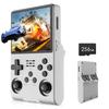 Handheld Game Console, 3.5-inch IPS 640x480 Screen Retro Handheld Game Console with 256GB Memory, 30,000 Built-in Games, and 45 Emulators (WHITE)