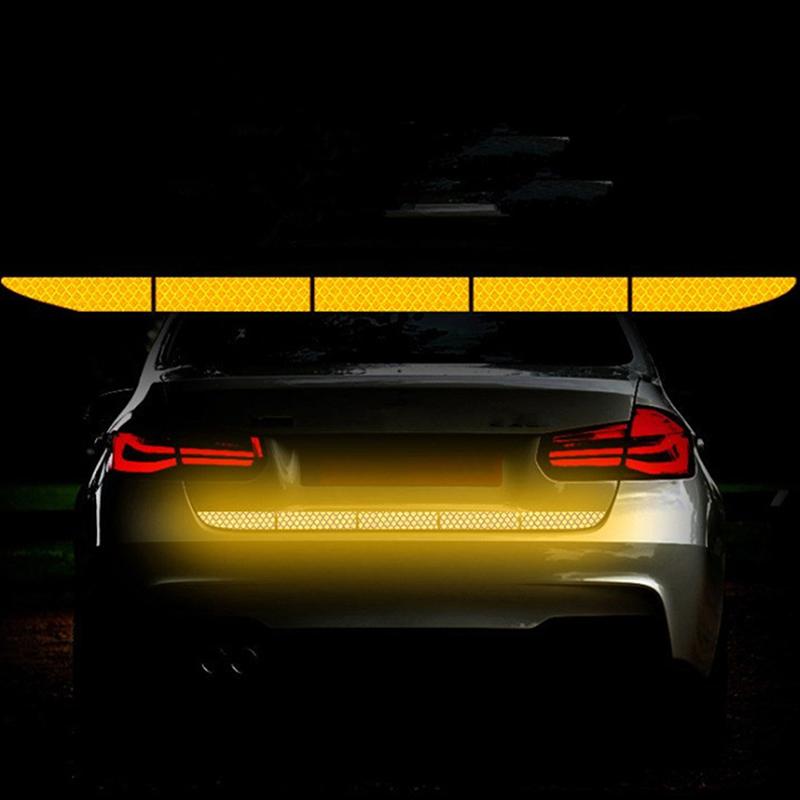 Светоотражающие полосы для автомобиля Предупреждающая лента для наклейки Автозадняя предупреждающая светоотражающая лента Автомобильные аксессуары