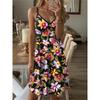 Women's Summer Dress Casual Printed Loose Suspender Short Dress