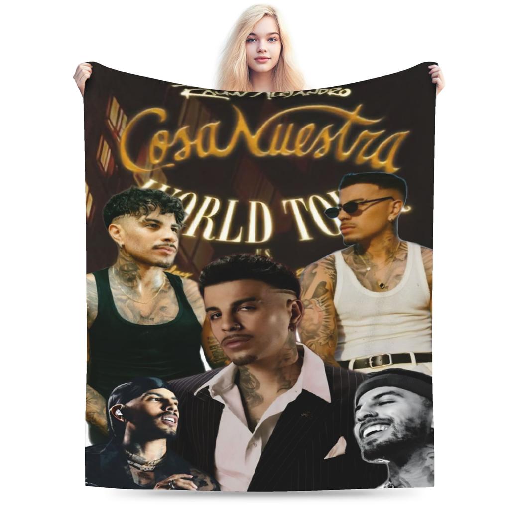 Stylish Rauw Alejandro Singer Rapper Blanket Super Soft Velvet  Comfortable Throw Blankets Machine Washable