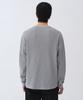 MUSINSA STANDARD Waffle Henley Neck Long Sleeve T-Shirt [Medium Gray]