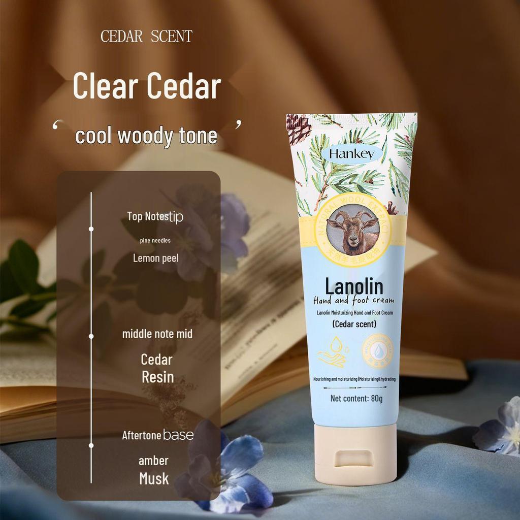 Han Ji Lanolin Hand & Foot Cream 80g - Anti-Crack Moisturizing for Autumn & Winter