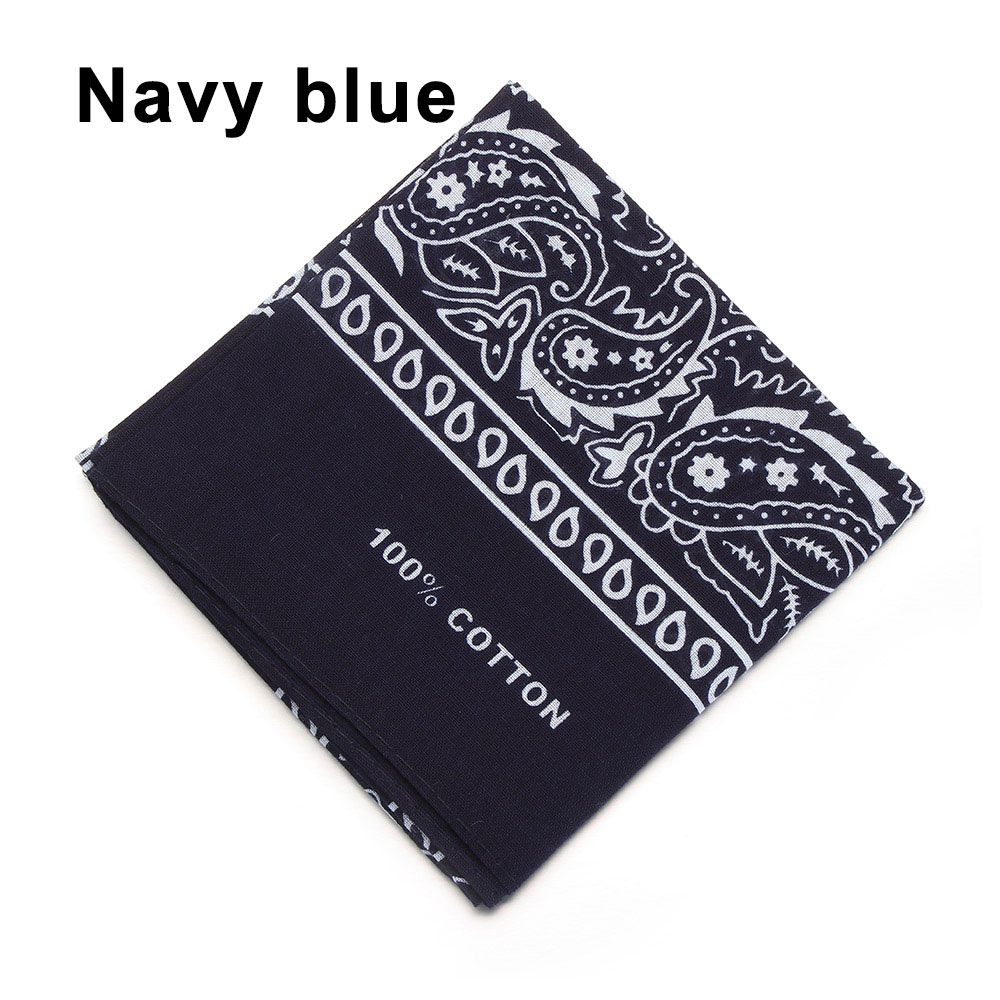 Головной убор Носовой платок 100% Хлопок Повязка для волос Пейсли Бандана Принтованные Квадратные Шарфы Напульсник