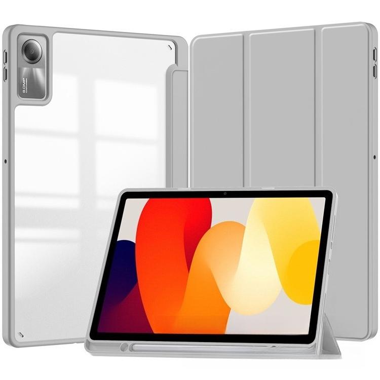 Совместим с lenovo xiaoxin Pad 2024 TB331 Tab M11 TB330 Чехол для планшета Акриловый Прозрачный Трехскладной Противоударный Кожаный чехол