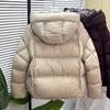 Women Short Cotton Padded Coat Winter Loose Thick Hooded Warm Outerwear