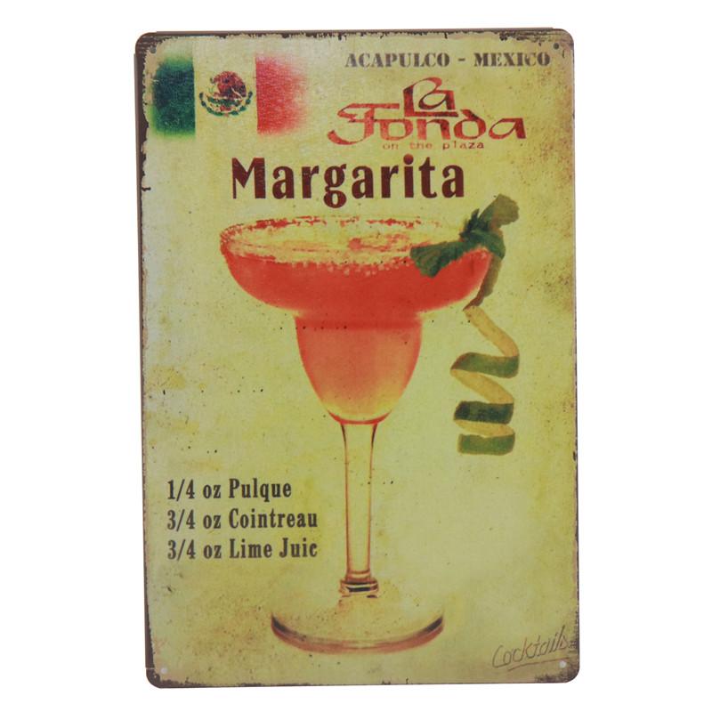 Классические рецепты коктейлей, металлические жестяные вывески Caipitinha Cosmopolitan Blue Lagoon Bahama Mama, Bloody Mary, настенный декор, доска в стиле ретро-паб