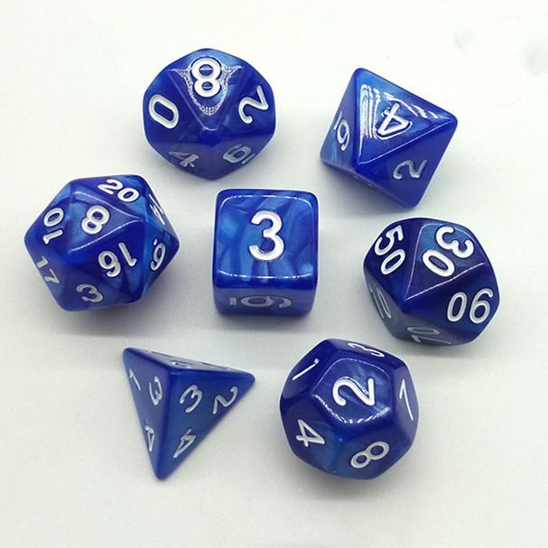 7 шт./лот, многогранные игральные кости из смолы D&D D4 D6 D8 D10 D% D12 D20, многогранные игральные кости TRPG, настольные игры