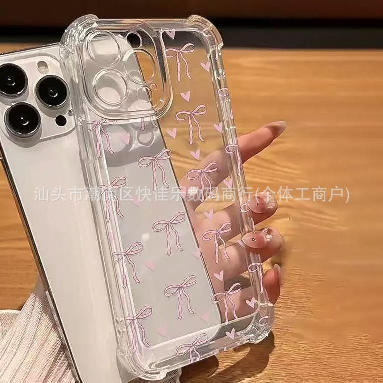 Милый чехол для мобильного телефона с бантом для Apple iPhone11/12/13/14 promax четыре угла защита от падения 15/16
