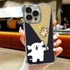 Кавайная Линия Щенка Милый Мягкий Чехол Для Телефона Для iPhone 15 16 17 Air 14 Pro Max 16E Plus 13 12 Mini Покрытие Противоударный Fundas