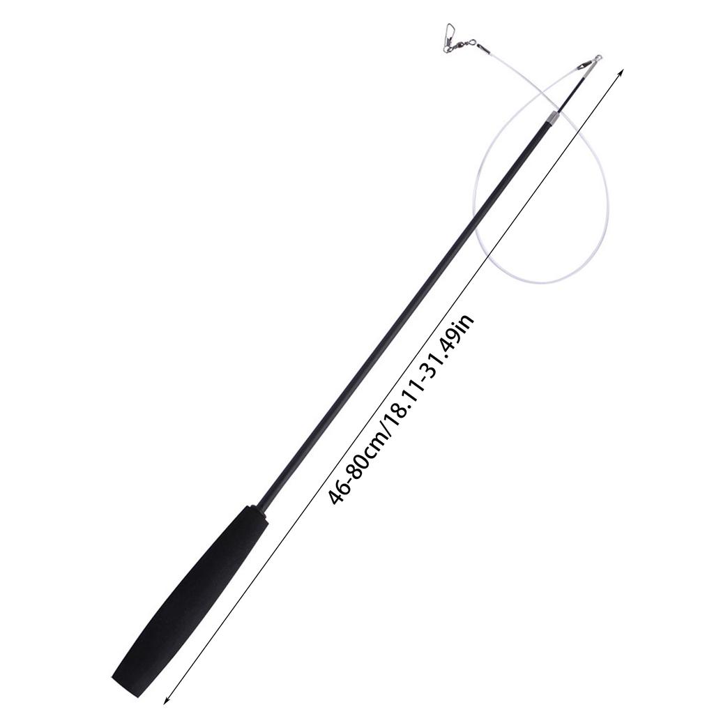 Universal Cat Toy Funny Simulation Fish Extendable Rod Funny Exercise Teaser Stick Toy for Kitten with Extensible Stick