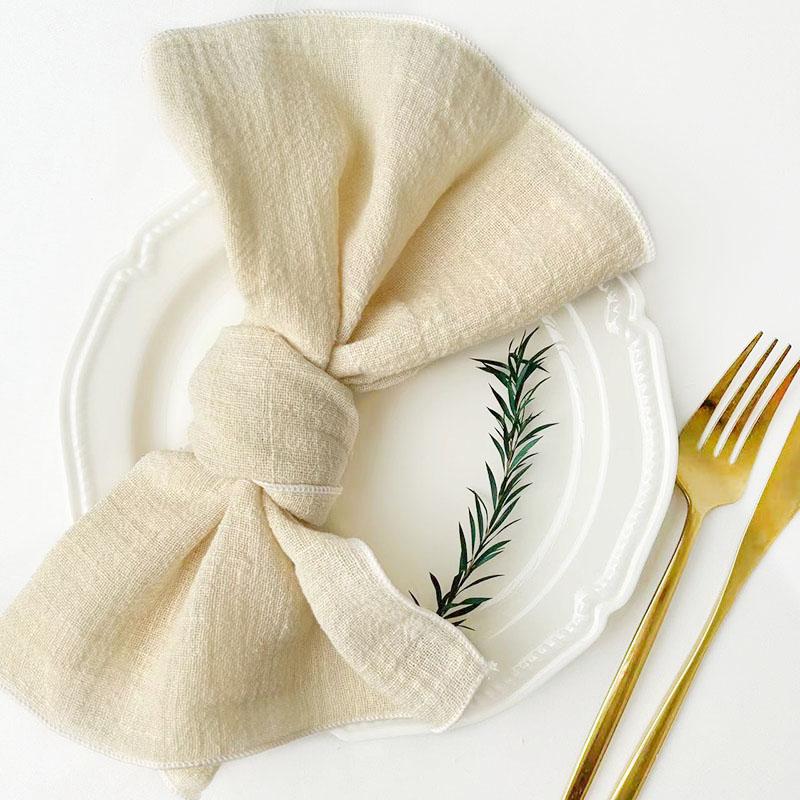 10 шт. марлевых салфеток ручной работы 30X30 см, хлопчатобумажные салфетки, салфетки из марли, столовые полотенца для свадебной вечеринки, детского душа