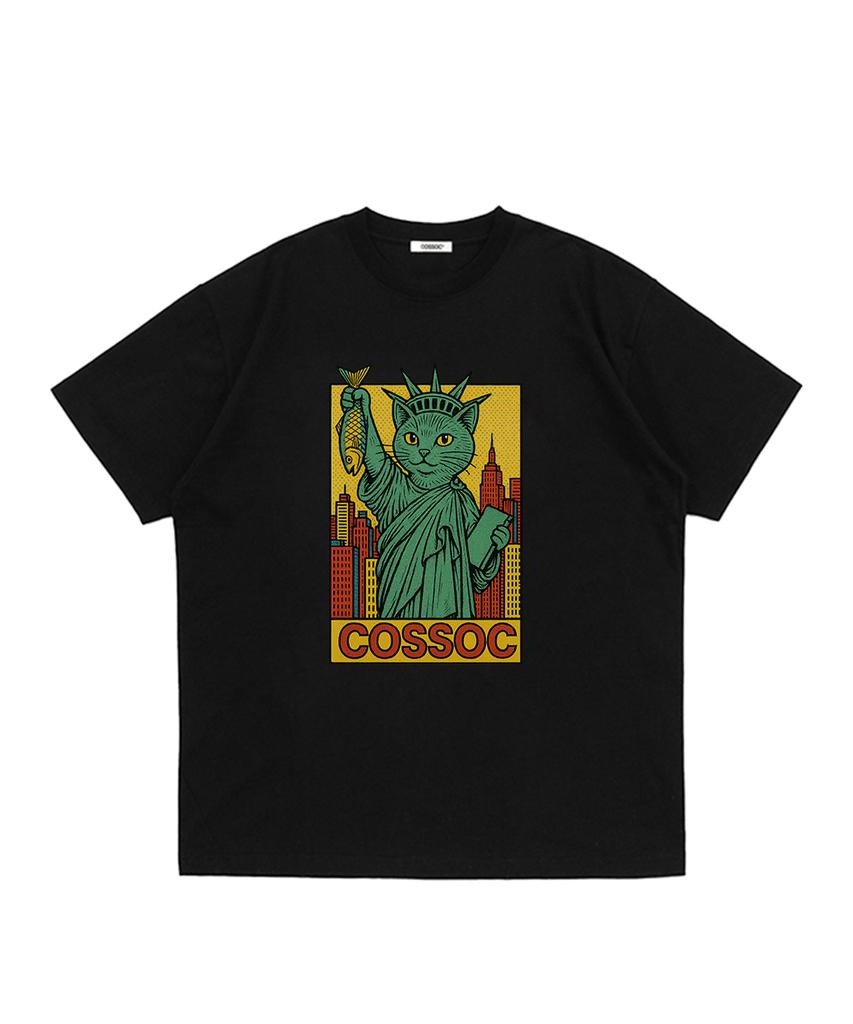 Koso Кошка Свободы Футболка с коротким рукавом (серый)