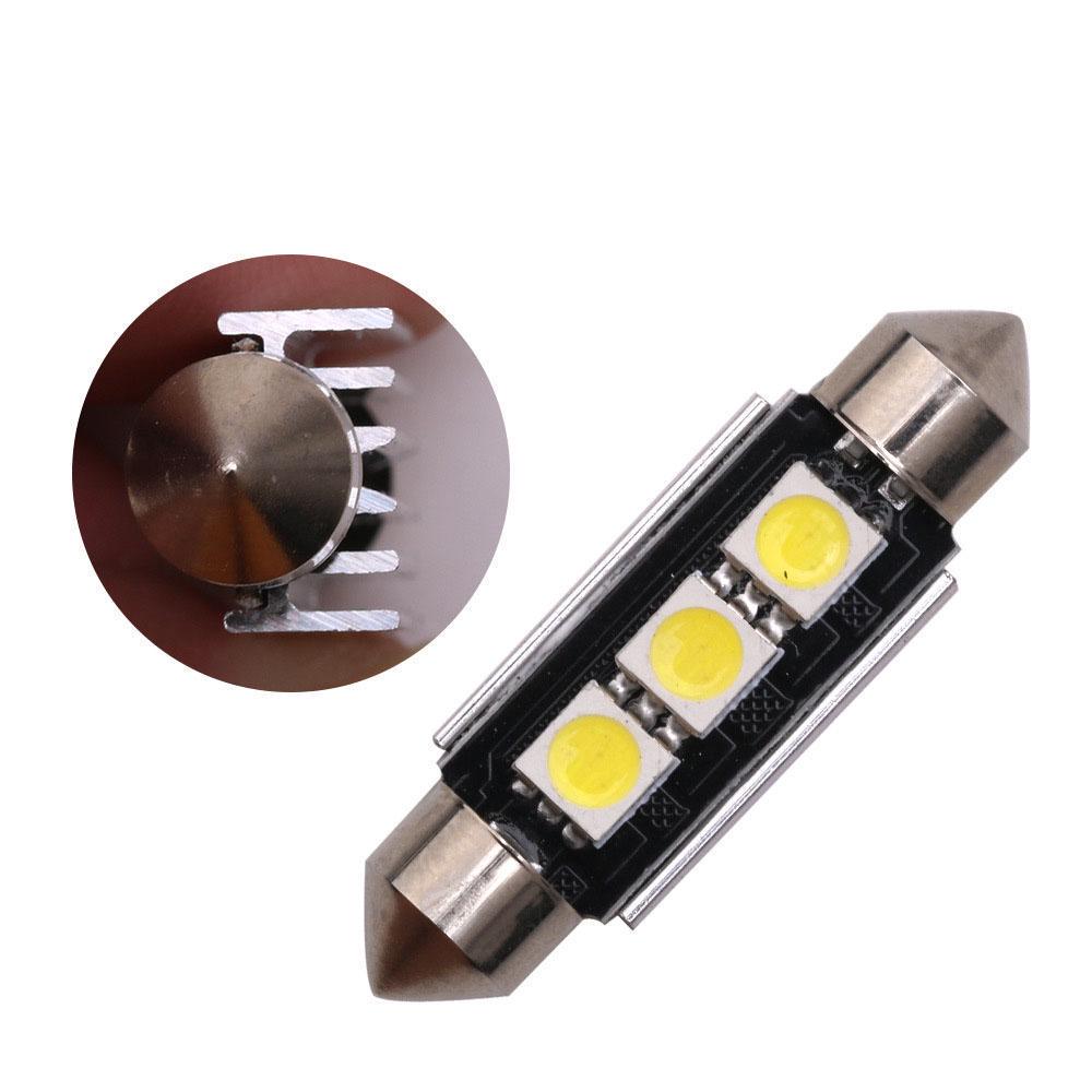 2/1 шт 12 В гирлянда 3SMD Canbus 36 мм CANBUS без ошибок 3 светодиодных купольных светодиодных лампочки для номерного знака