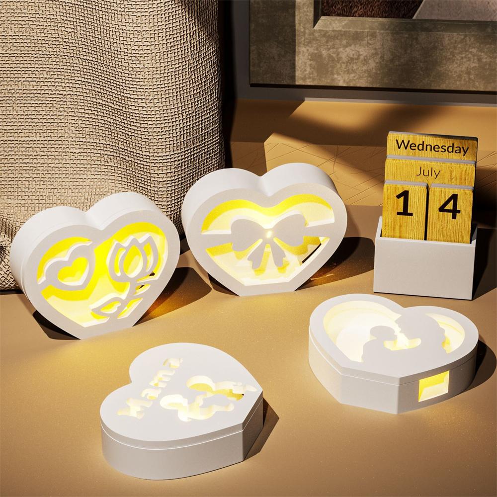 Полая Силиконовая Форма Силуэт на День Матери Мама Письмо Любовь Атмосферная Лампа Подарочная Коробка Подставка для Свечи Гипсовые Смоляные Формы