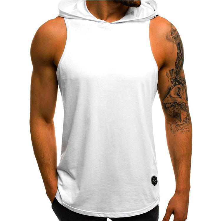 Men S Slim Breathable Sleeveless Hooded Sports Vest